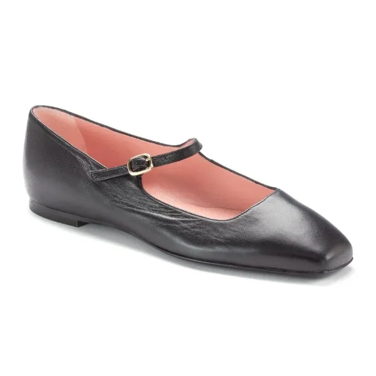 51599 - Black Soft Leather Flats for Teen/Women by Pretty Ballerinas