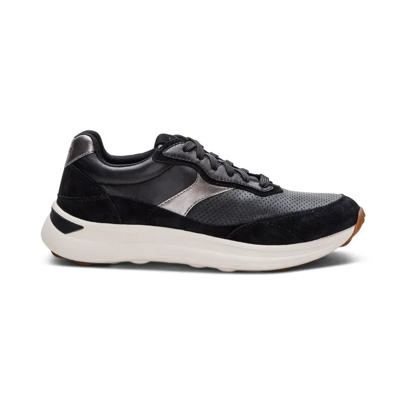 Aetrex Emily Womens Lace Up Sneaker Black