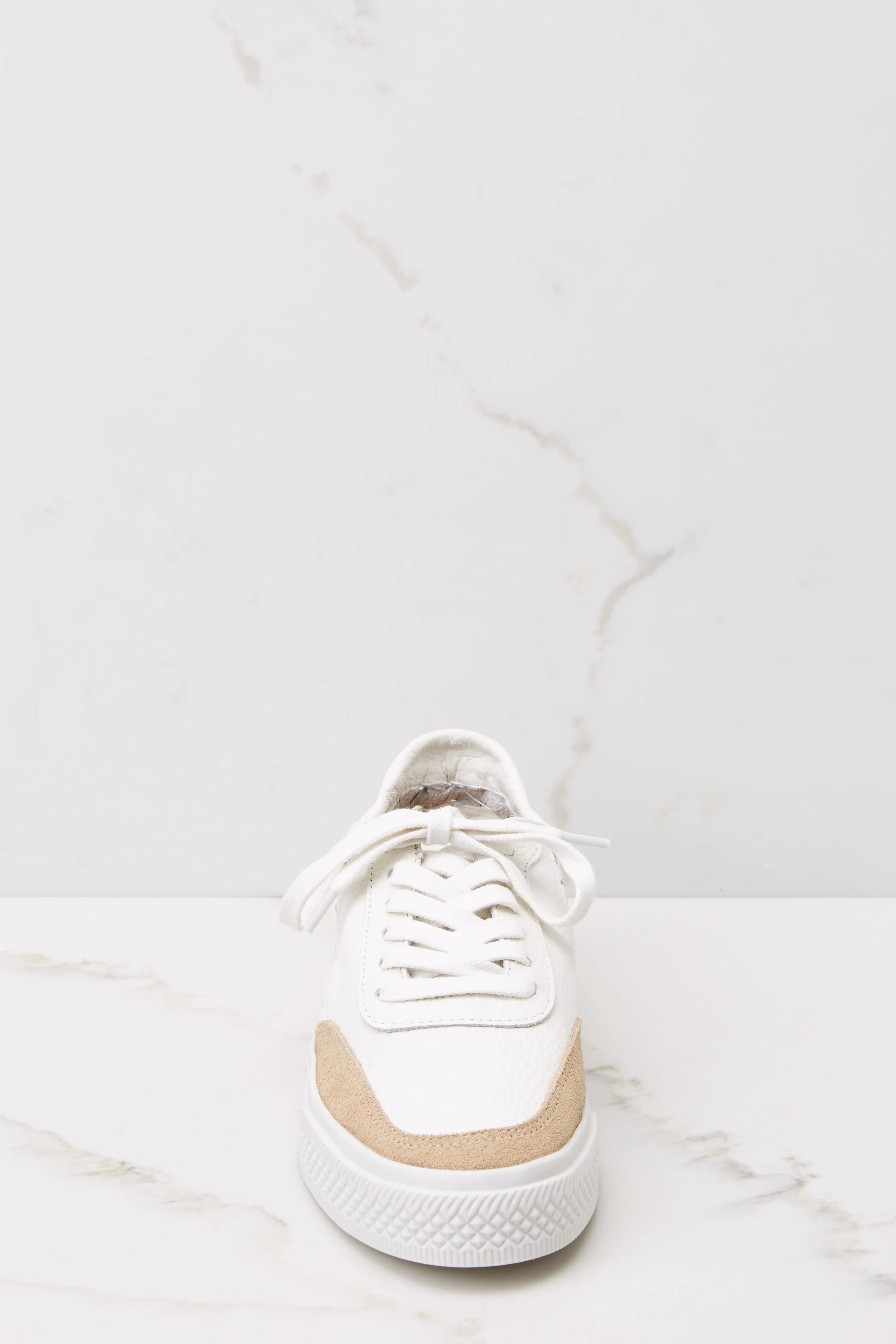 Belinda White Woven Leather Sneaker