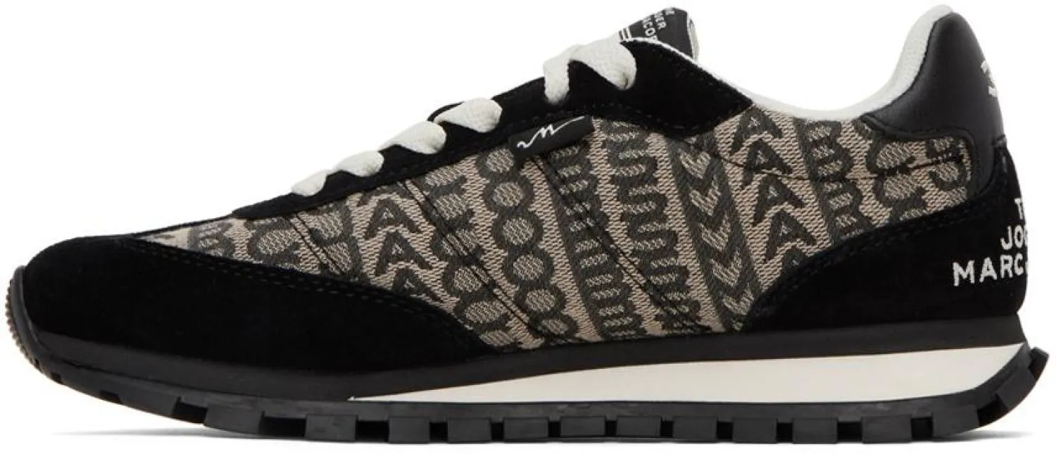 Black & White 'The Monogram Jogger' Sneakers