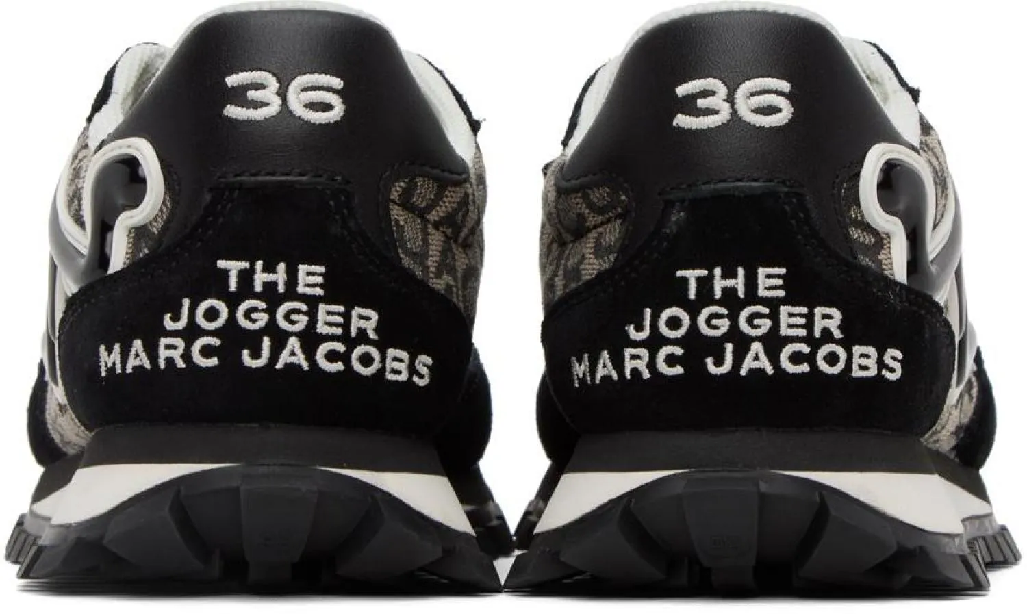 Black & White 'The Monogram Jogger' Sneakers