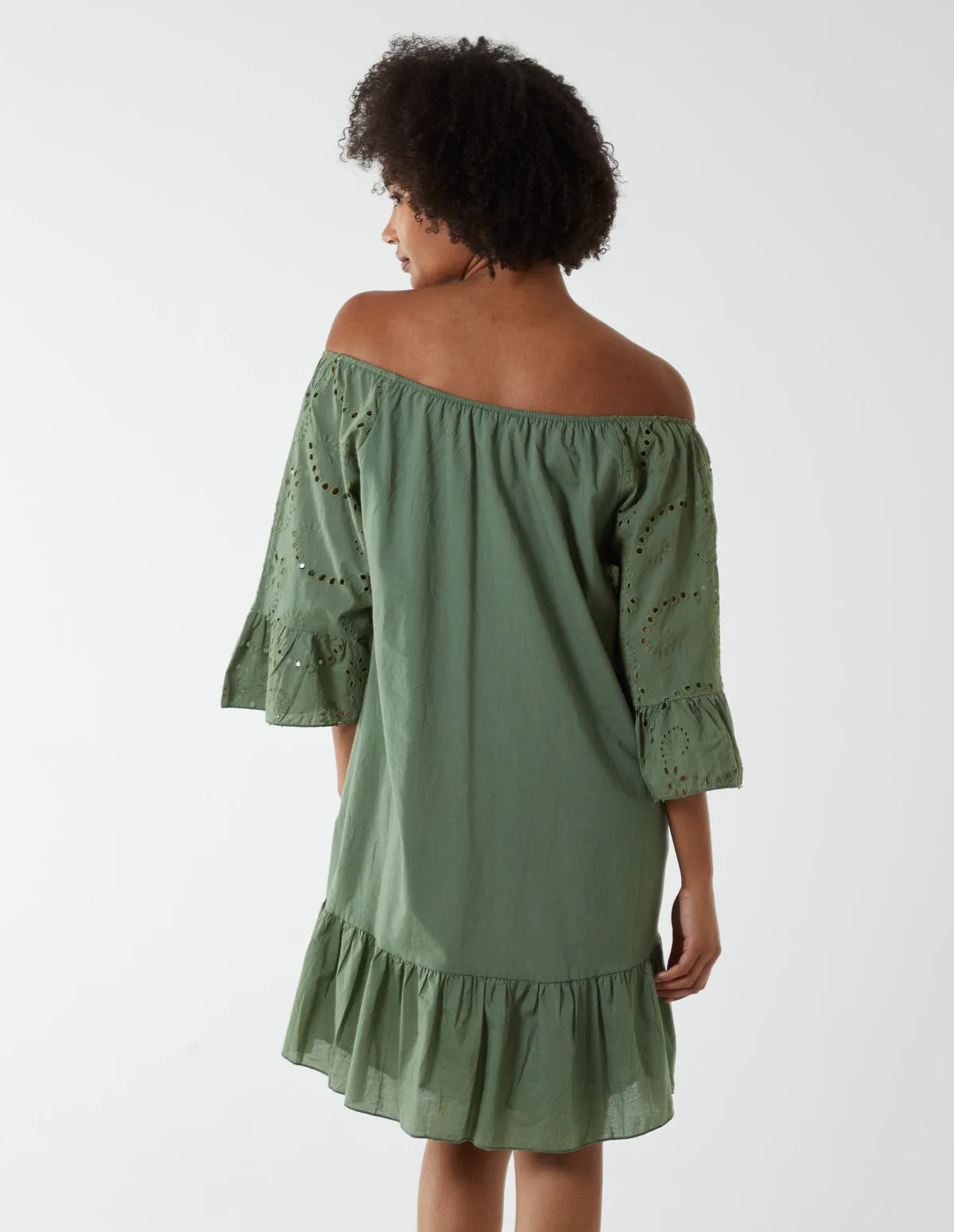 Broderie Tunic Smock Dress