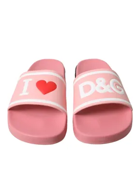 Chic Pink Calf Leather Slide Flats