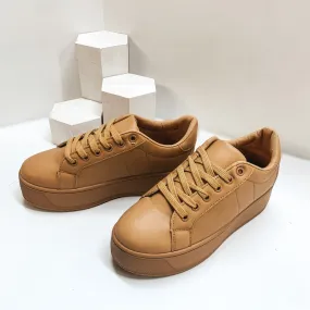 Classic Chic Platform Sneakers in Tan