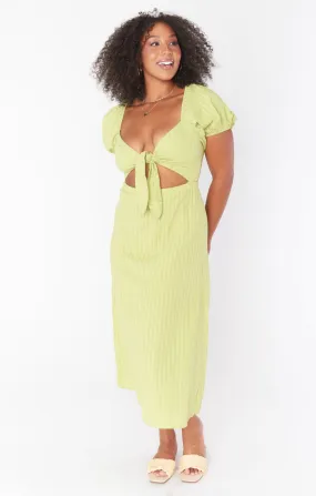 Gabrielle Tie Dress ~ Pear Green