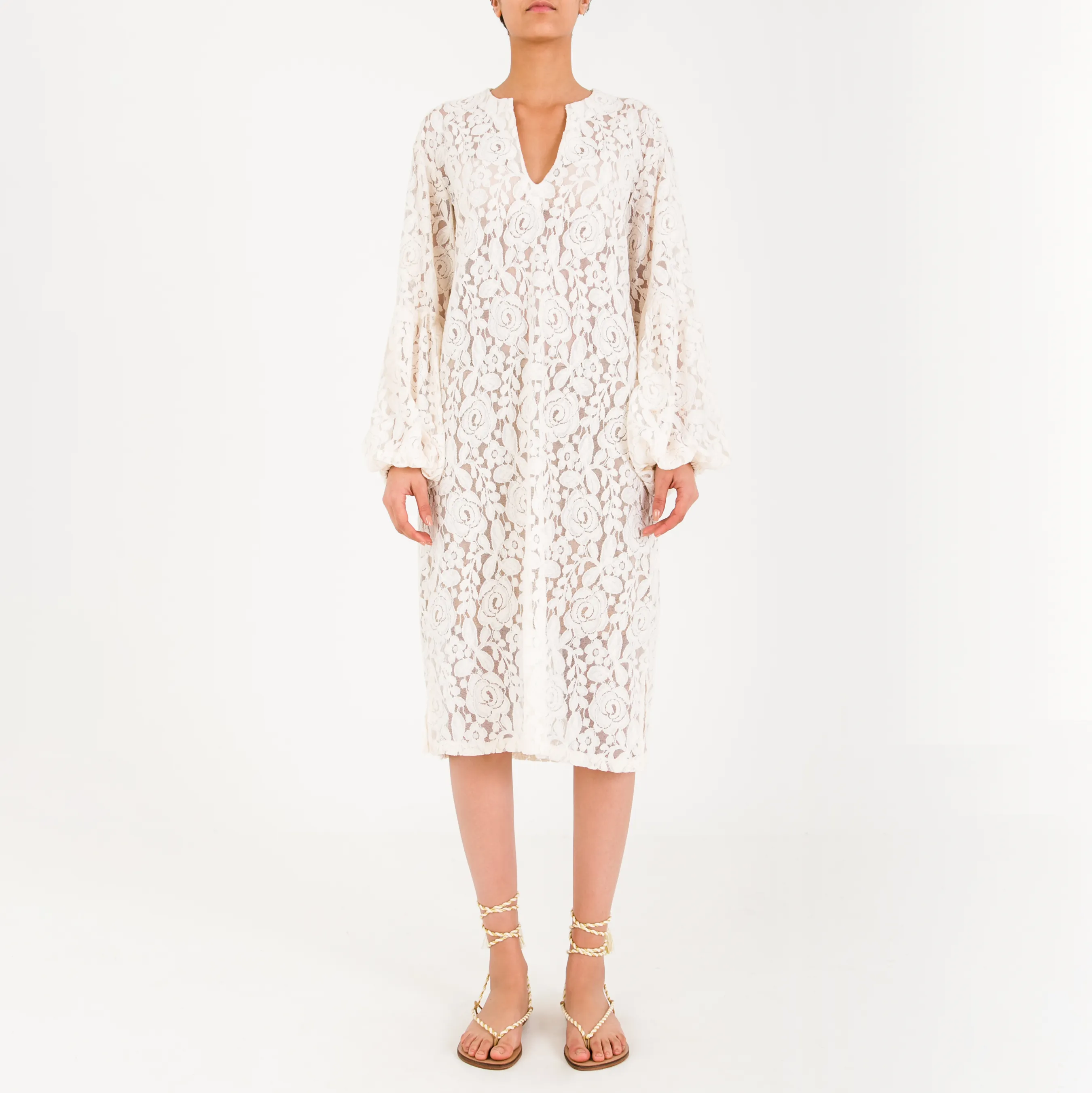 GENNA Off-White Lace Dress