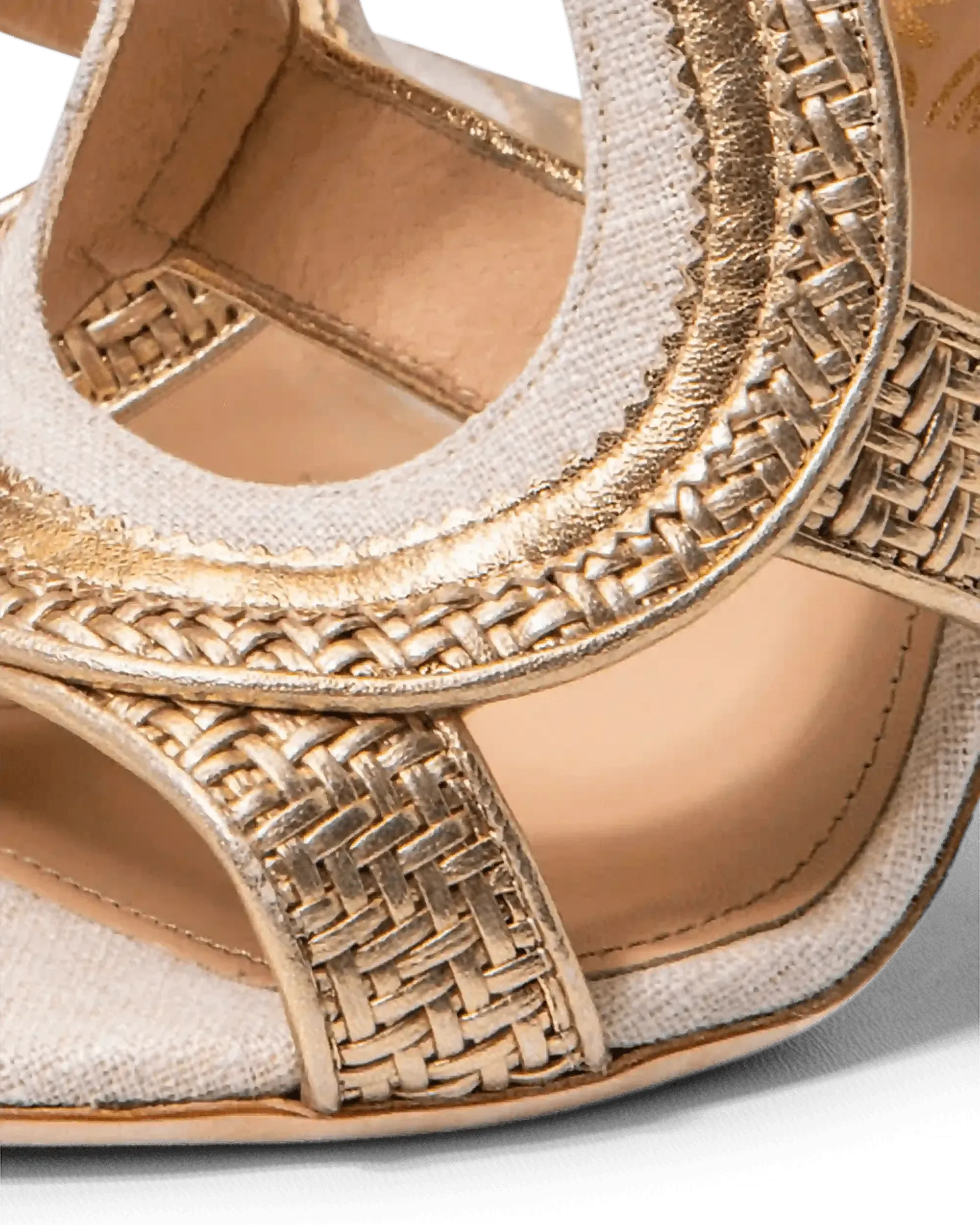 Gold Canvas Heel