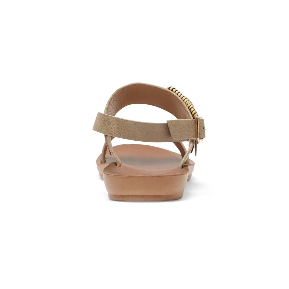 Grand Sandal in Taupe Smooth