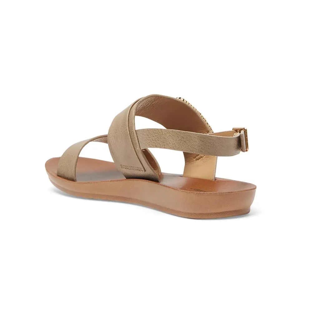 Grand Sandal in Taupe Smooth