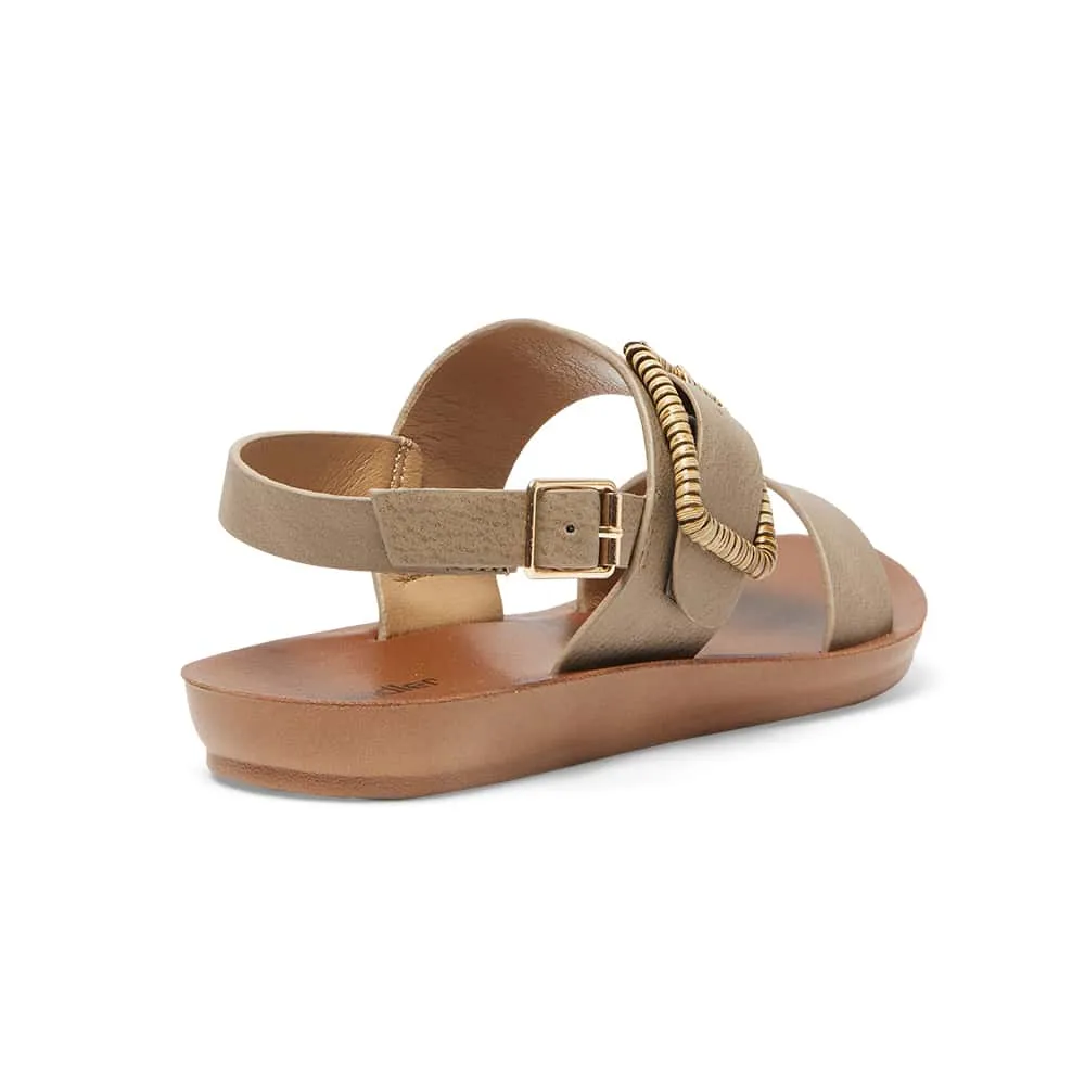 Grand Sandal in Taupe Smooth