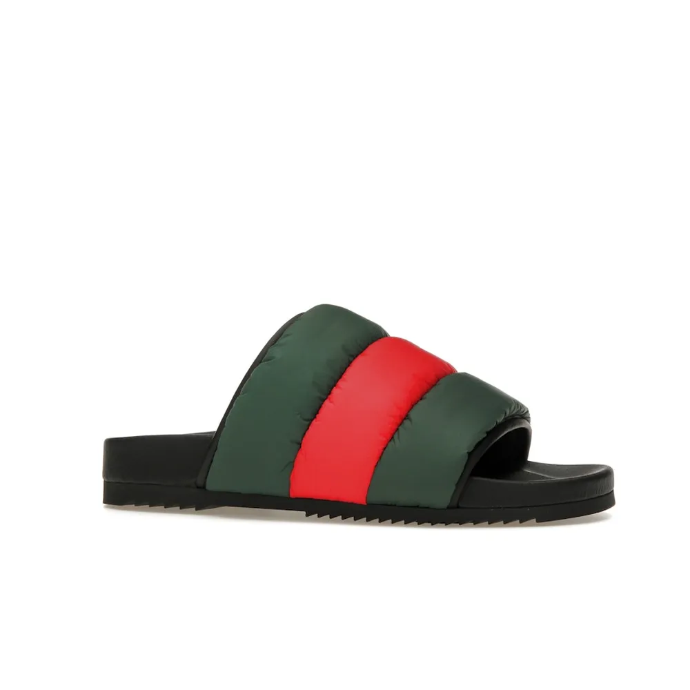 Gucci Padded Web Slide Green Red