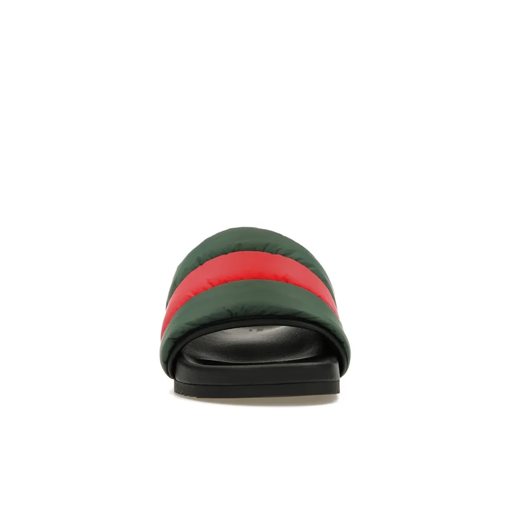 Gucci Padded Web Slide Green Red