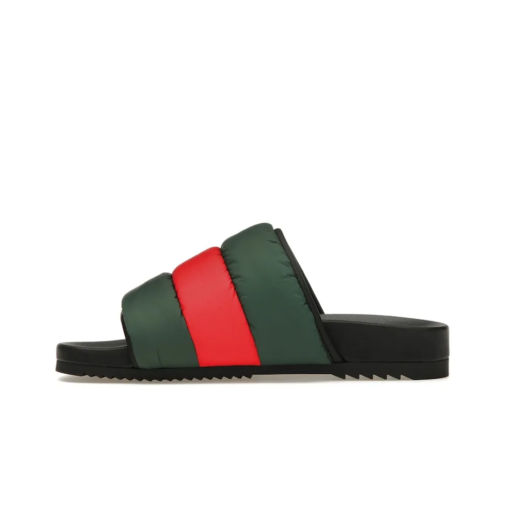 Gucci Padded Web Slide Green Red