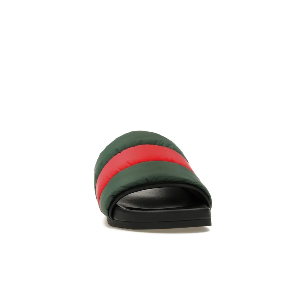 Gucci Padded Web Slide Green Red