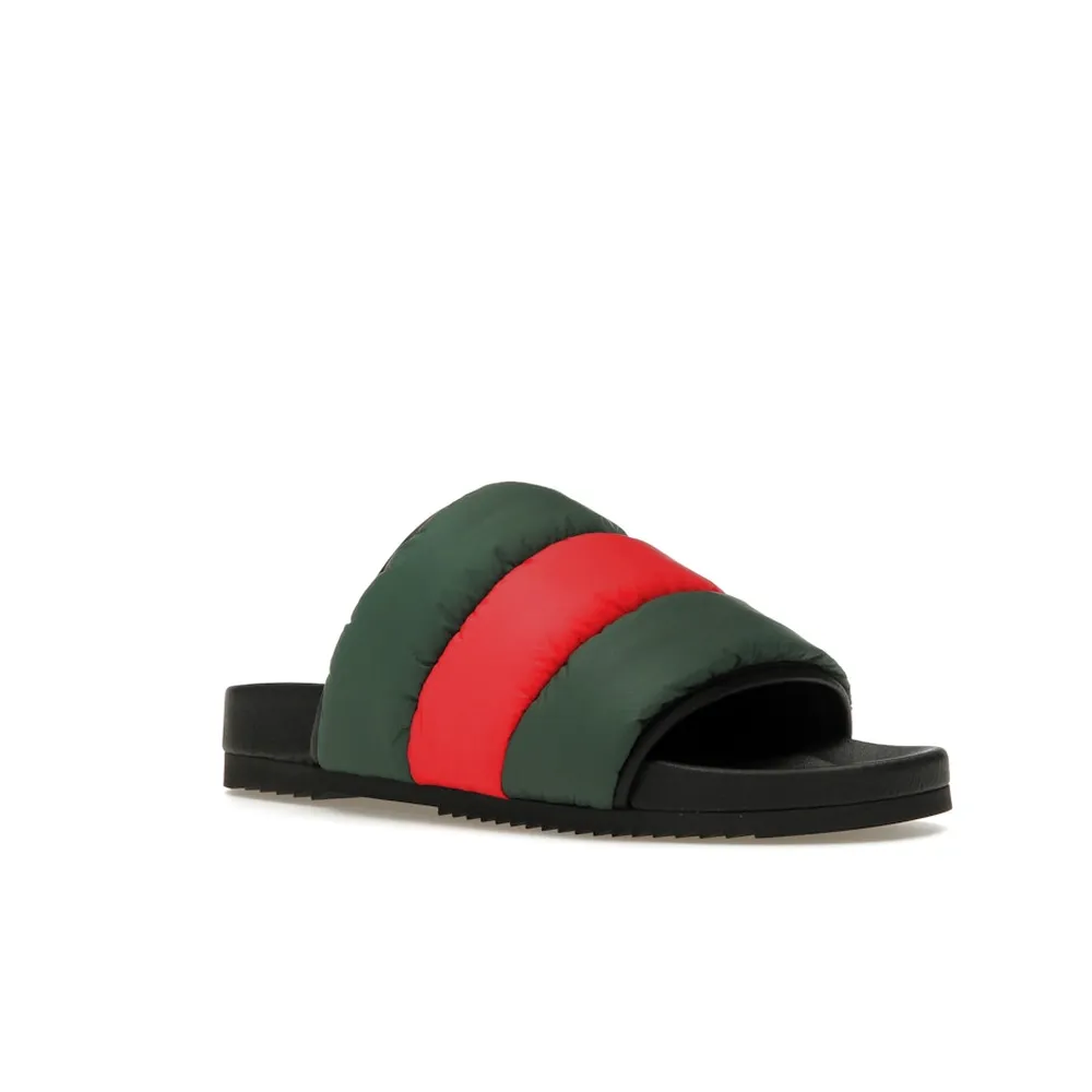 Gucci Padded Web Slide Green Red