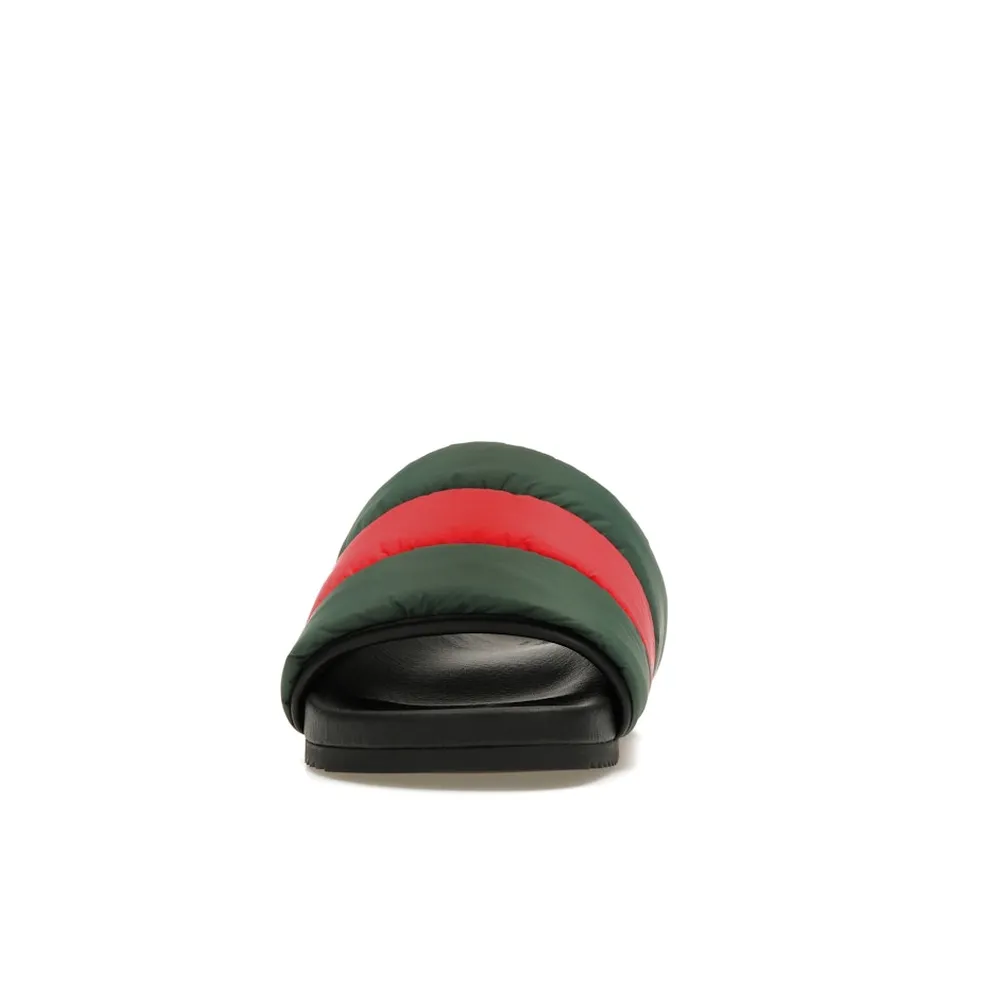 Gucci Padded Web Slide Green Red