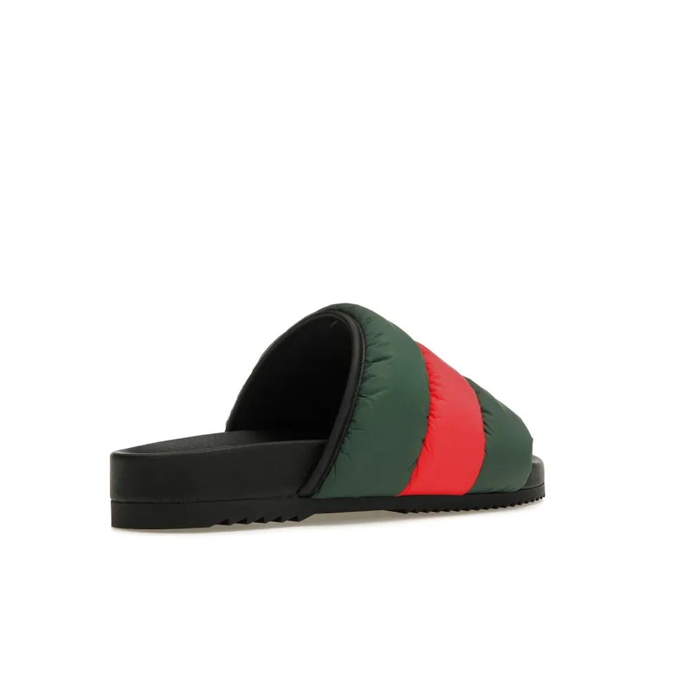 Gucci Padded Web Slide Green Red