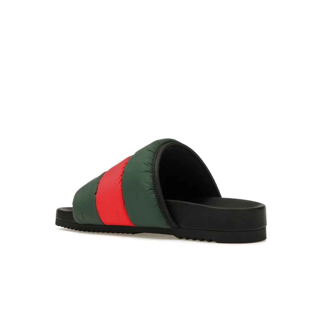 Gucci Padded Web Slide Green Red