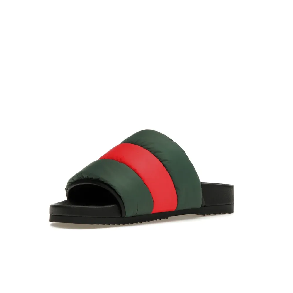 Gucci Padded Web Slide Green Red