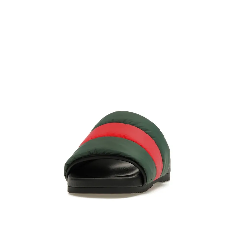 Gucci Padded Web Slide Green Red