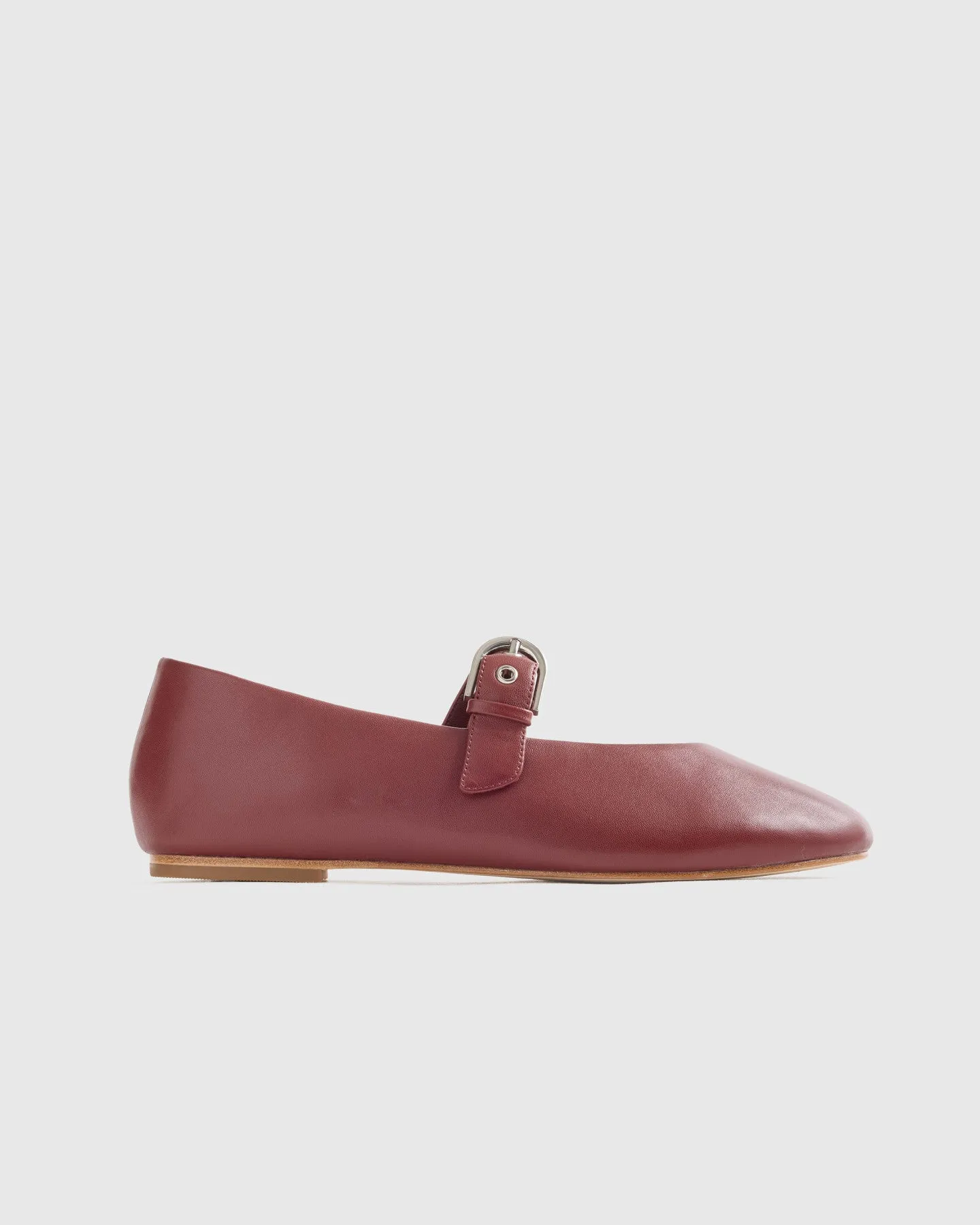 Italian Leather Mary-Jane Flat