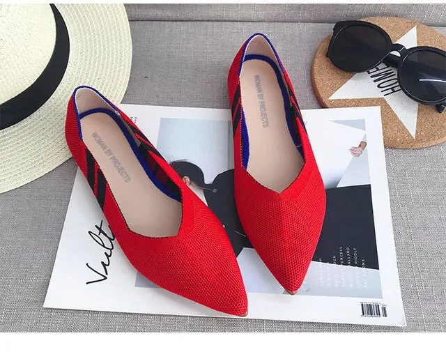 Loafers shoes Soft Sole 3D Wool Knitted Pregnant Moccasins women