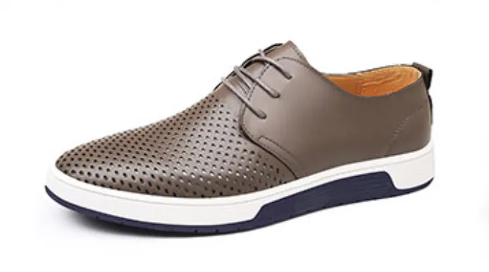 Men's Spring/Summer Leather Breathable Flats