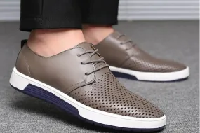 Men's Spring/Summer Leather Breathable Flats