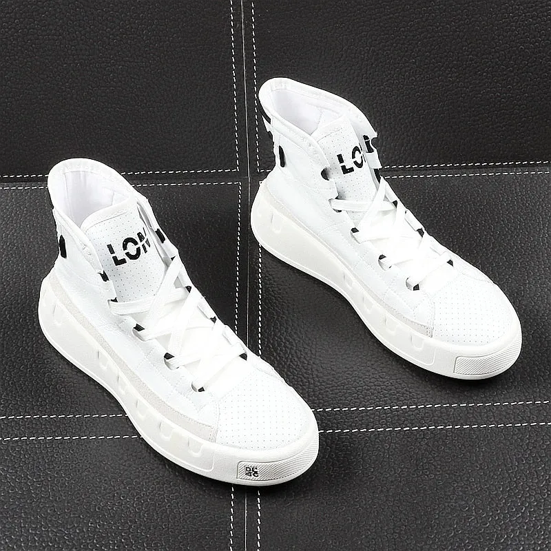 Men's Summer Casual Leather Breathable Sneakers