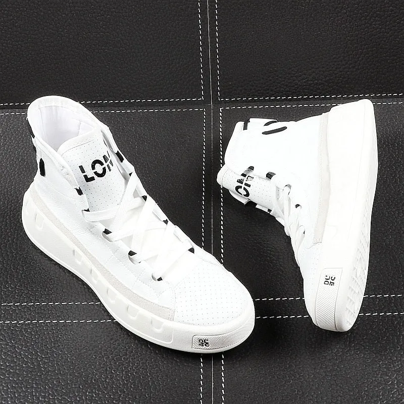 Men's Summer Casual Leather Breathable Sneakers