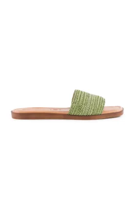 Palms Perfection Woven Sandal // Green