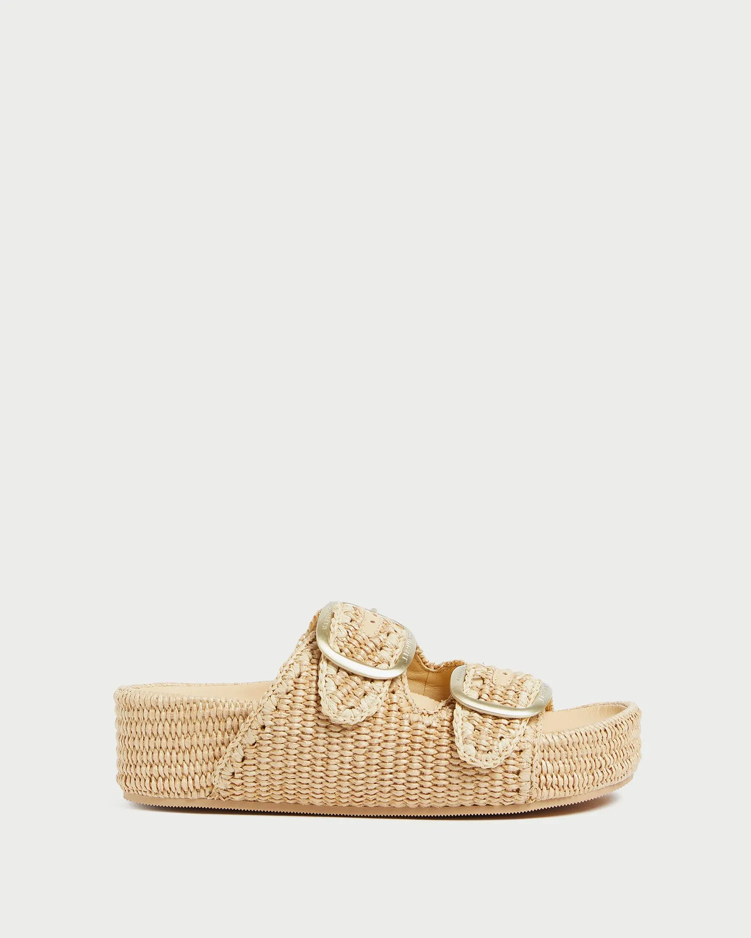 Theo Natural Raffia Footbed Sandal