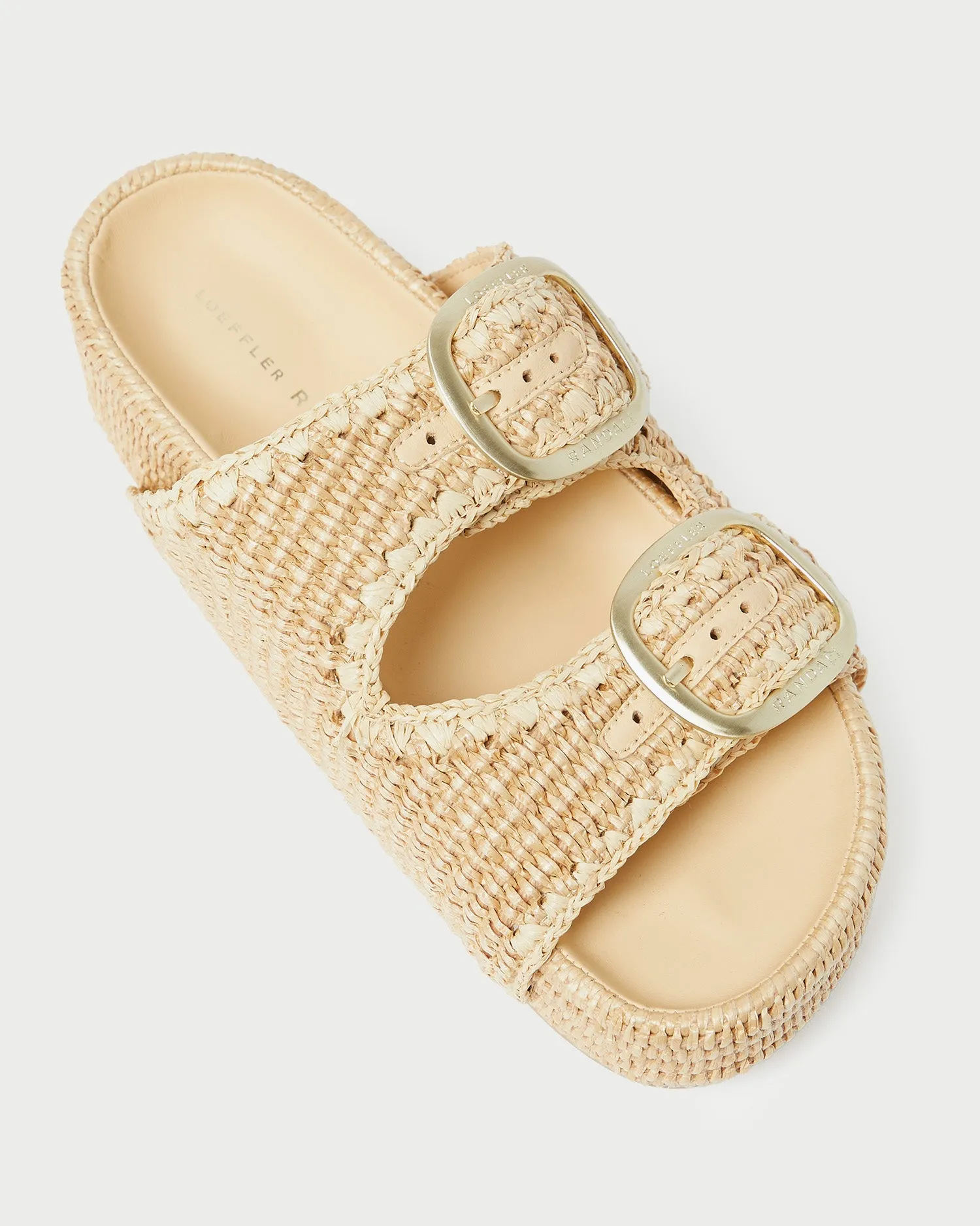 Theo Natural Raffia Footbed Sandal