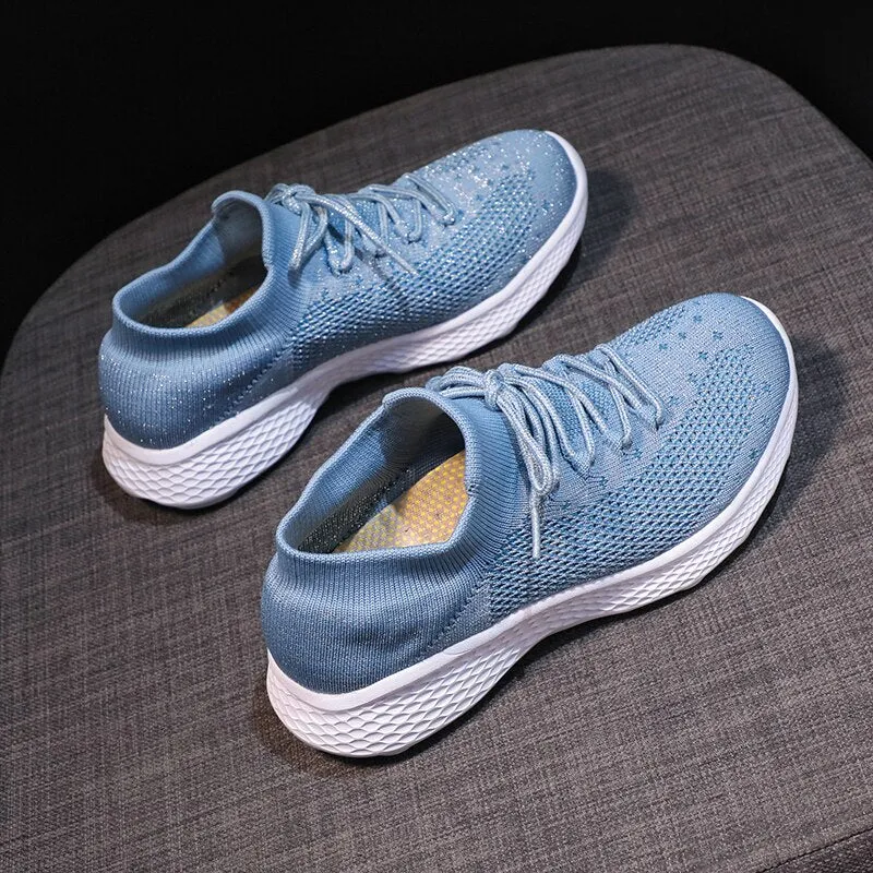 Women Shoes   Fashion Sneakers Spring Autumn Socks Shoes Comfort Female Casual Shoes Women Flats Tenis Feminino White Sneaker