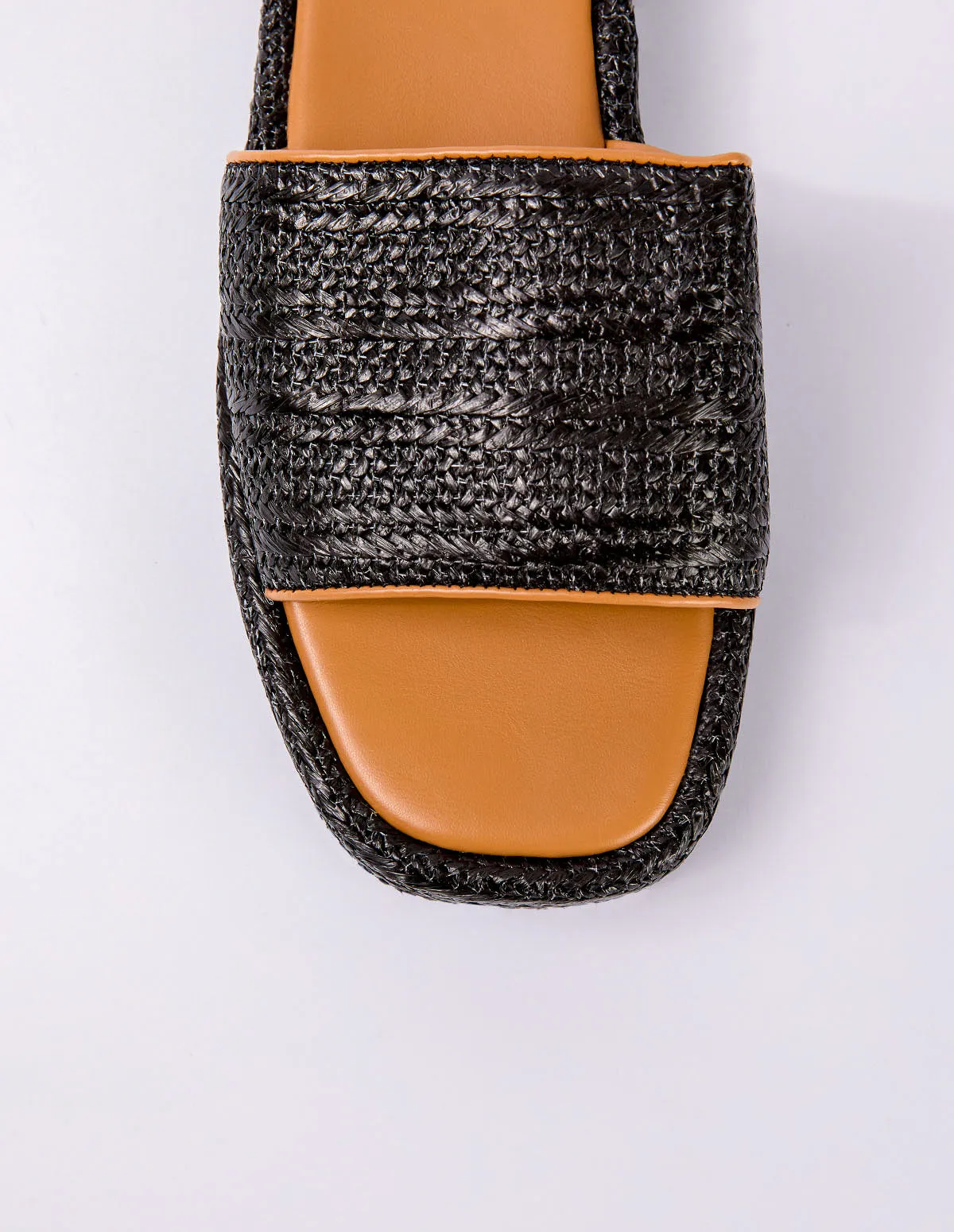 Woven Front Slip on Sandals