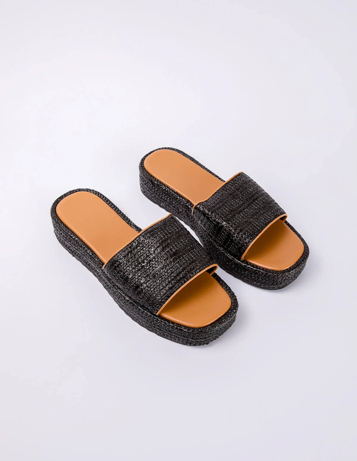 Woven Front Slip on Sandals